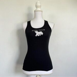 Black ribbed “little lamb” bedazzled top.